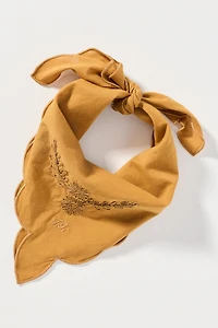 THE GREAT. 100% Cotton Scalloped Bandana