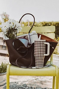 Maeve Pebbled Faux-Leather Tote