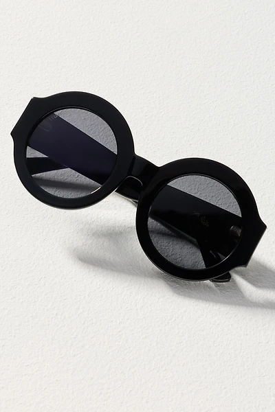 Transparent Circle Mirrored Temple Sunglasses