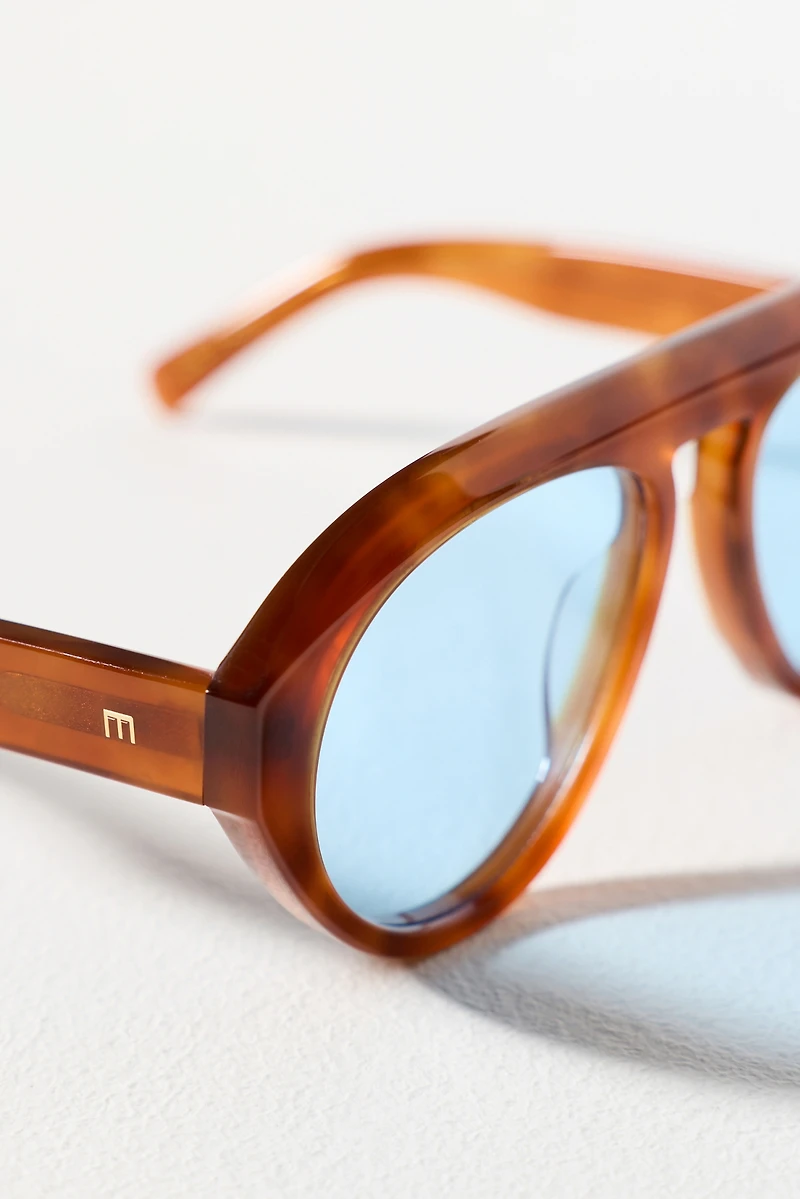 Elisa Johnson Oversized Aviator Sunglasses