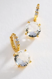 Gemstone Huggie Hoop Earrings