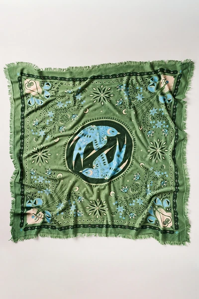 Freya Celestial Bird 100% Cashmere Large Bandana