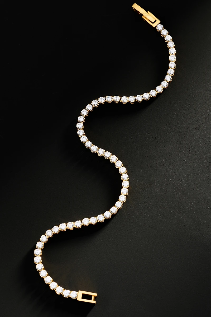 By Anthropologie Demi-Fine Crystal Tennis Bracelet