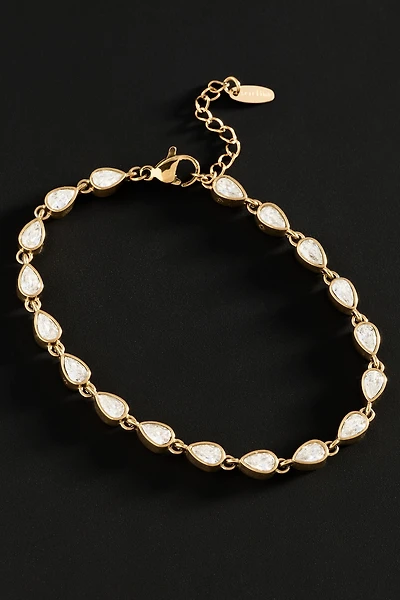 By Anthropologie Demi-Fine Crystal Teardrop Bracelet