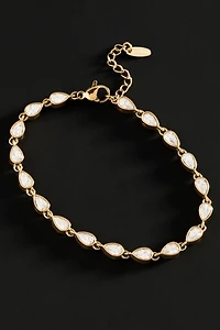 By Anthropologie Demi-Fine Crystal Teardrop Bracelet