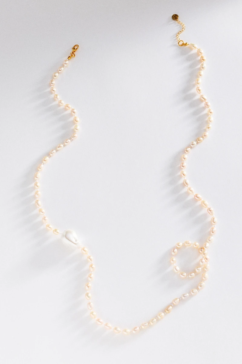 Maison Irem Long Pearl Necklace