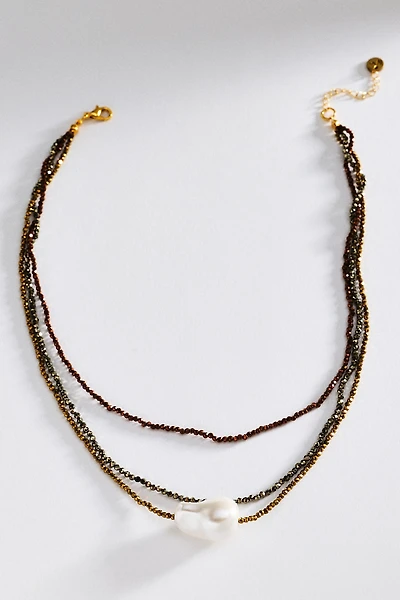 Maison Irem Triple Pearl Necklace