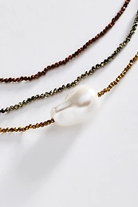 Maison Irem Triple Pearl Necklace