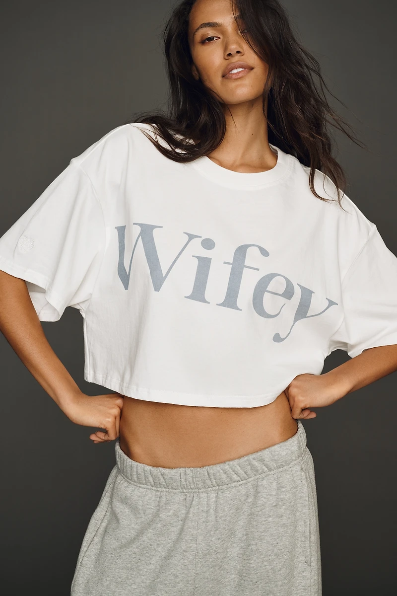 BRIDEMERCH Wifey Cotton Cropped Tee