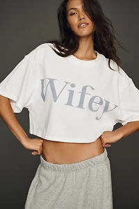BRIDEMERCH Wifey Cotton Cropped Tee