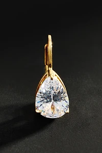 By Anthropologie Demi-Fine Pear Crystal Earrings