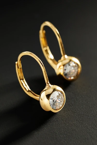 By Anthropologie Demi-Fine Crystal Bezel Earrings