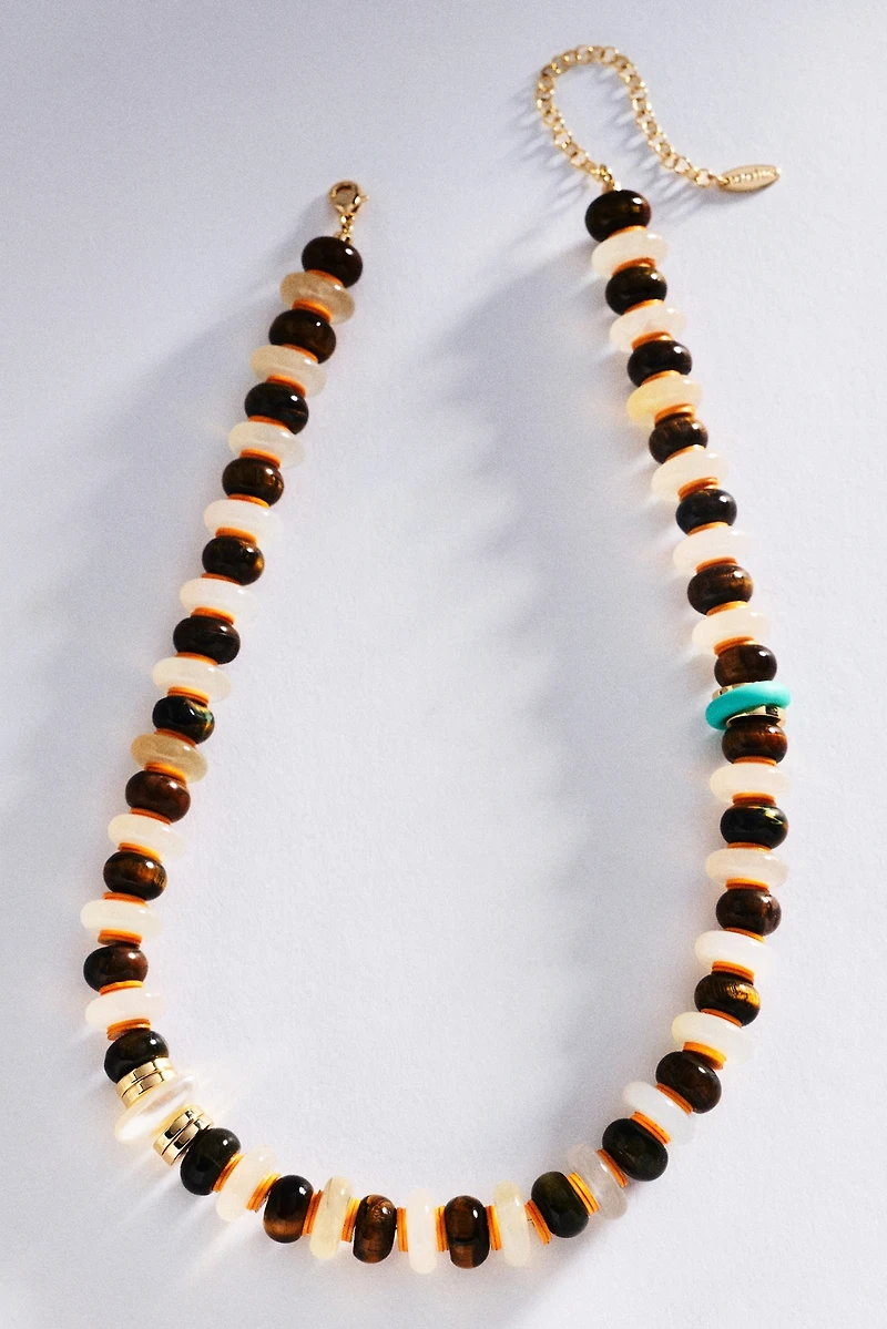 By Anthropologie Beaded Preppy Necklace