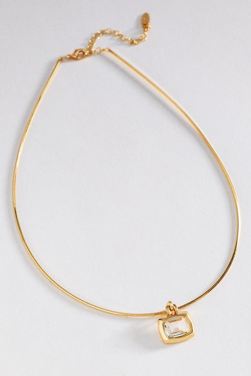Gemstone Pendant Collar Necklace