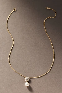 NADRI Sunflower Pearl Drop Necklace