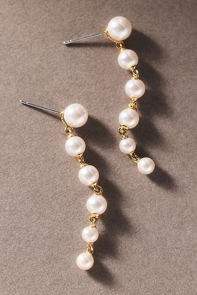 NADRI Bianca Graduated Linear Pearl Earrings