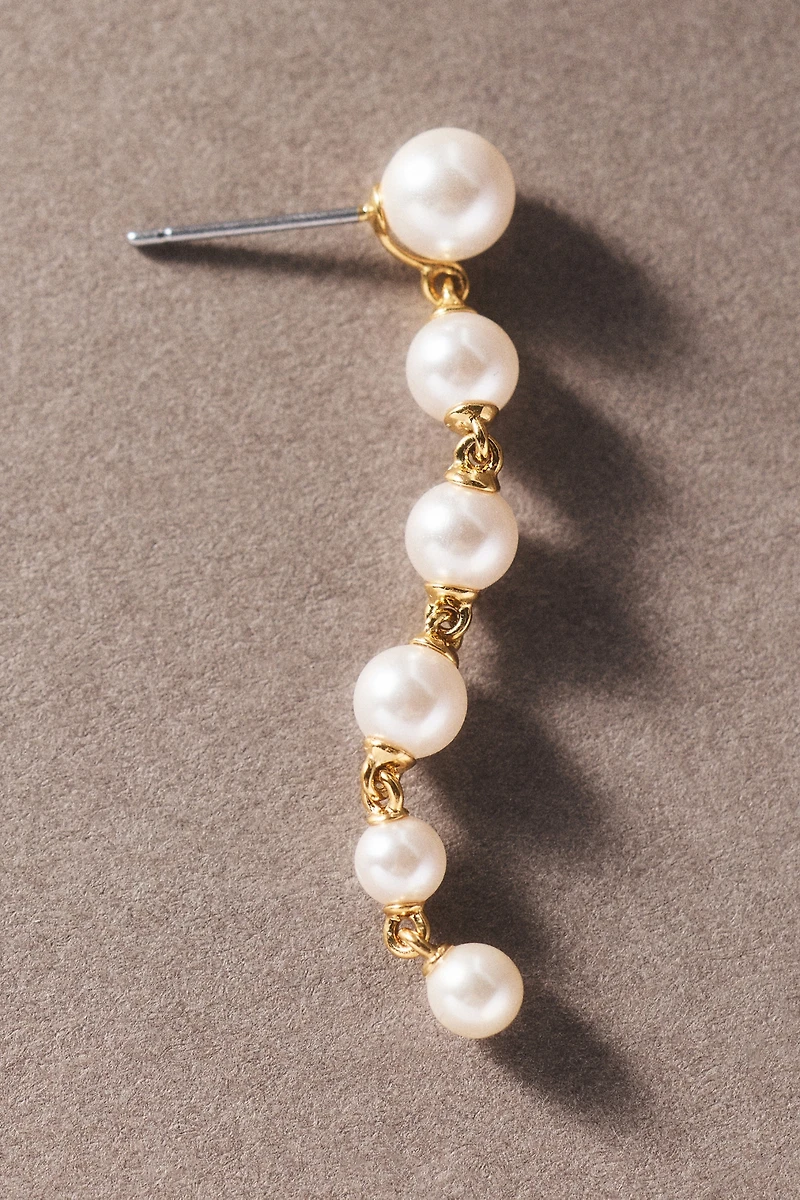 NADRI Bianca Graduated Linear Pearl Earrings