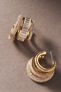 NADRI Triple-Stack Hoop Earrings