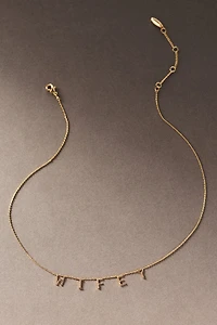 By Anthropologie Blocked Wifey Necklace