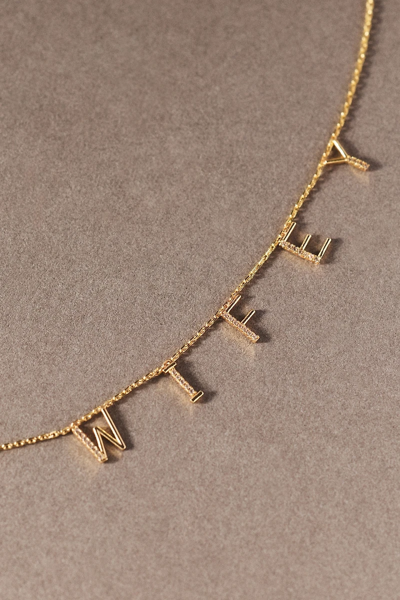 By Anthropologie Blocked Wifey Necklace