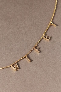 By Anthropologie Blocked Wifey Necklace
