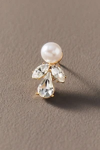 Pearled Crystal Cluster Earrings