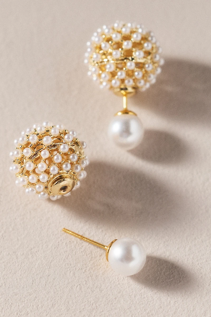 Front-Back Pearl Earrings
