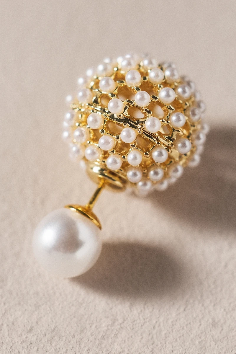 Front-Back Pearl Earrings