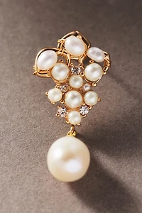 By Anthropologie Clustered Pearl Crystal Earrings