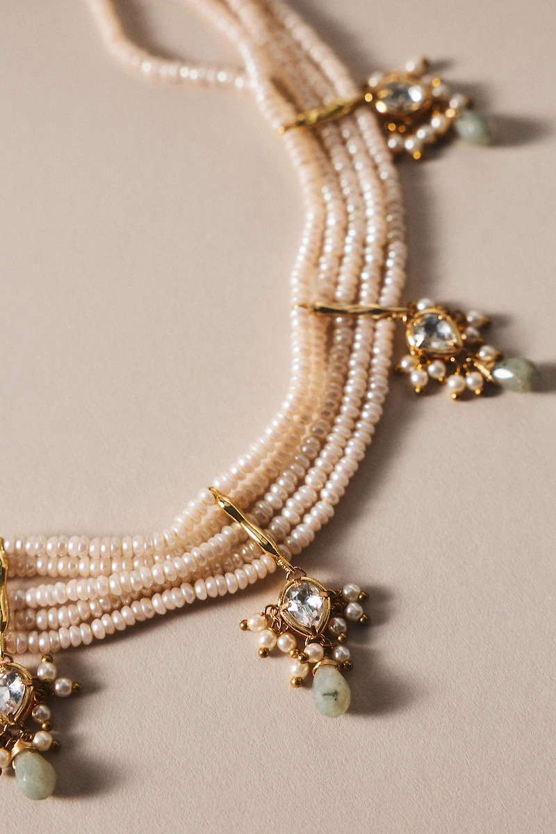 By Anthropologie Weddings Ghost Ranch Beaded Necklace