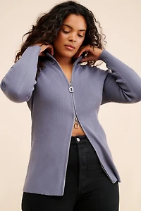 Eloquii Two Way Zipper Sweater