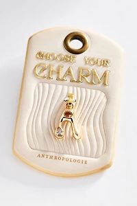 Groovy Bezel Initial Charm