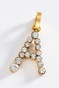 Bezel Pavé Crystal Initial Charm