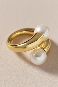 By Anthropologie Weddings Chunky Twist Pearl Ring
