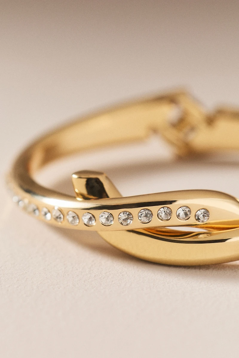 By Anthropologie Weddings Twisted Crystal Bracelet