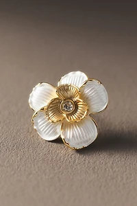 Layered Floral Crystal Earrings
