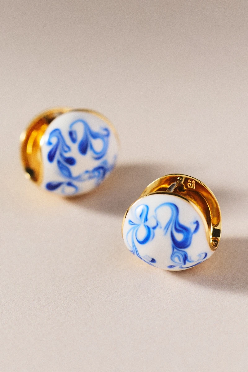Ana Luisa Mini Abby Marble Huggie Earrings