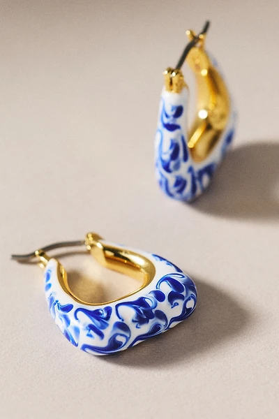 Ana Lusia Dakota Marble Hoop Earrings