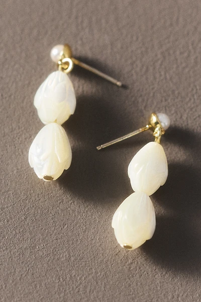 A. B. Ellie Mother of Pearl Stacked Drop Earrings
