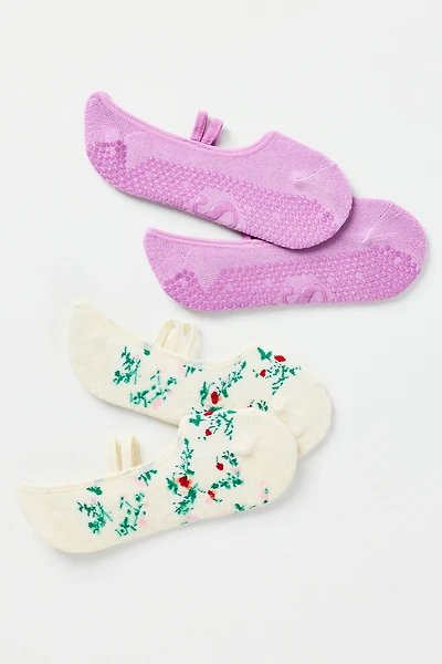 Stems Blossom Grip Socks, Set of 2