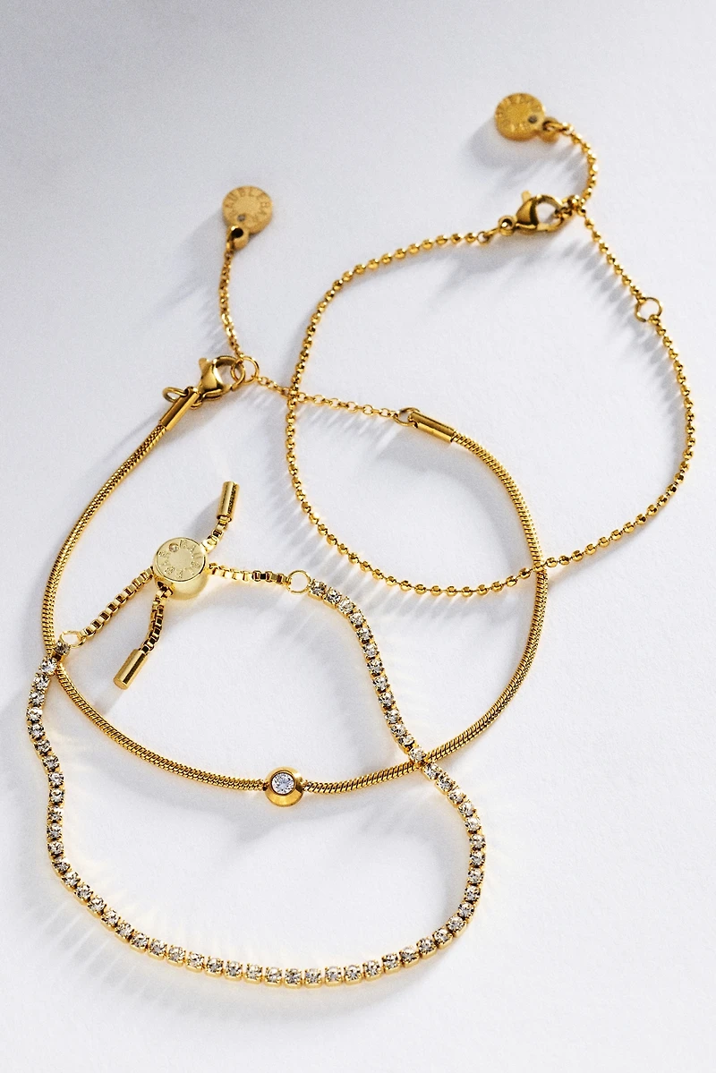 BaubleBar Catherine Water-Resistant Bracelets, Set of 3
