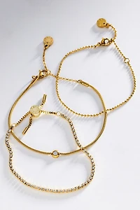 BaubleBar Catherine Water-Resistant Bracelets, Set of 3