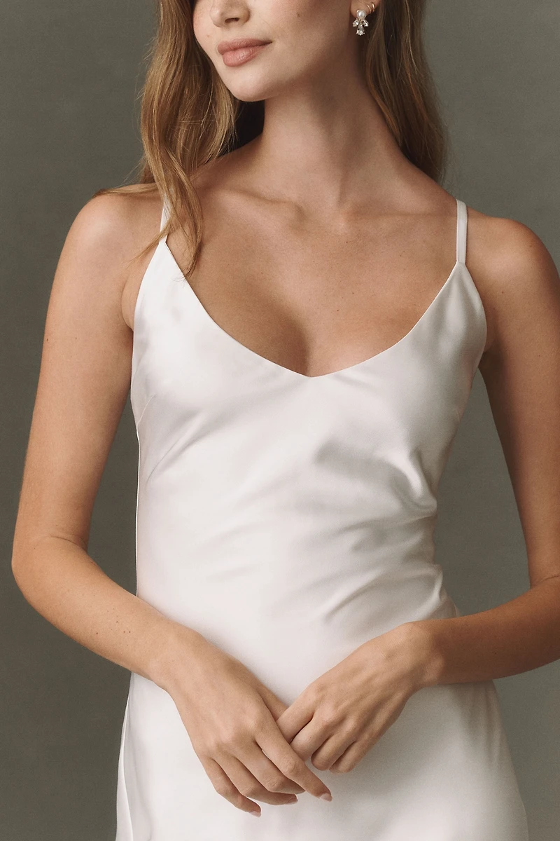 Mare Caped Satin Slip Dress