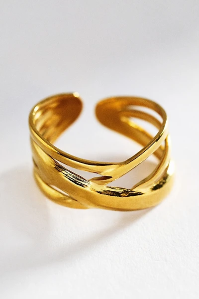 Water-Resistant Open Stacked Band Ring