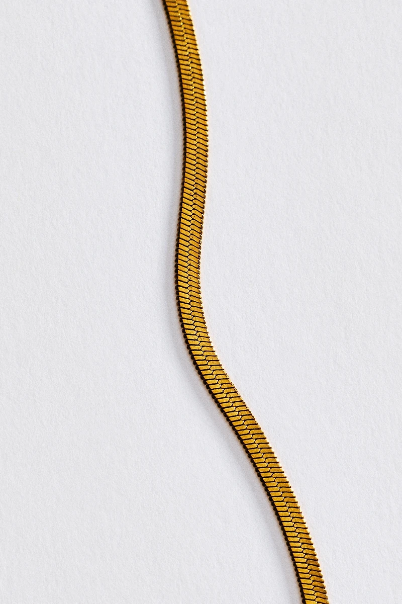 Water Resistant Herringbone Necklace