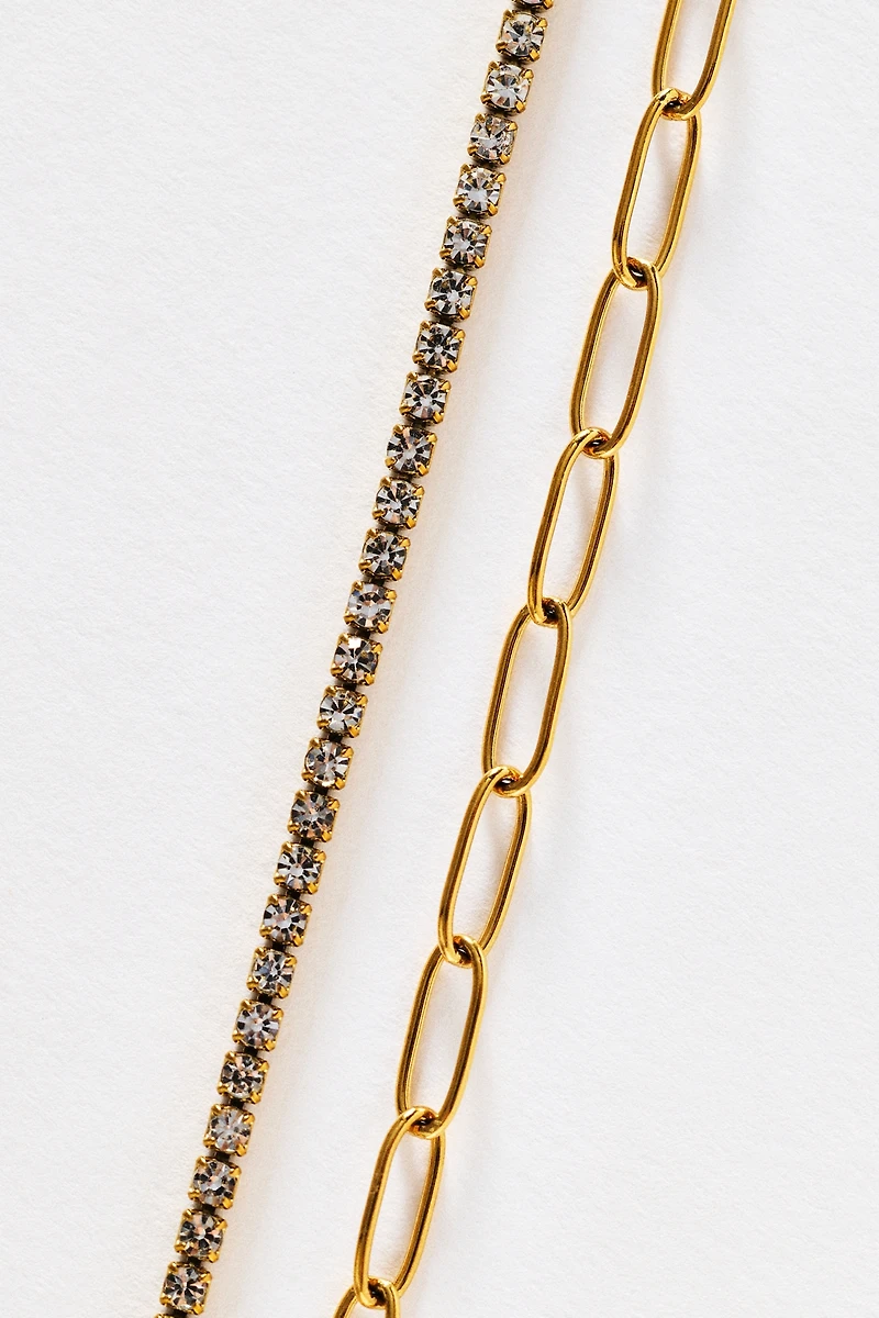 Water-Resistant Tennis Bracelets, Set of 2
