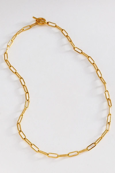 Water-Resistant Paperclip Lariat Necklace