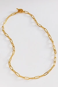 Water-Resistant Paperclip Lariat Necklace
