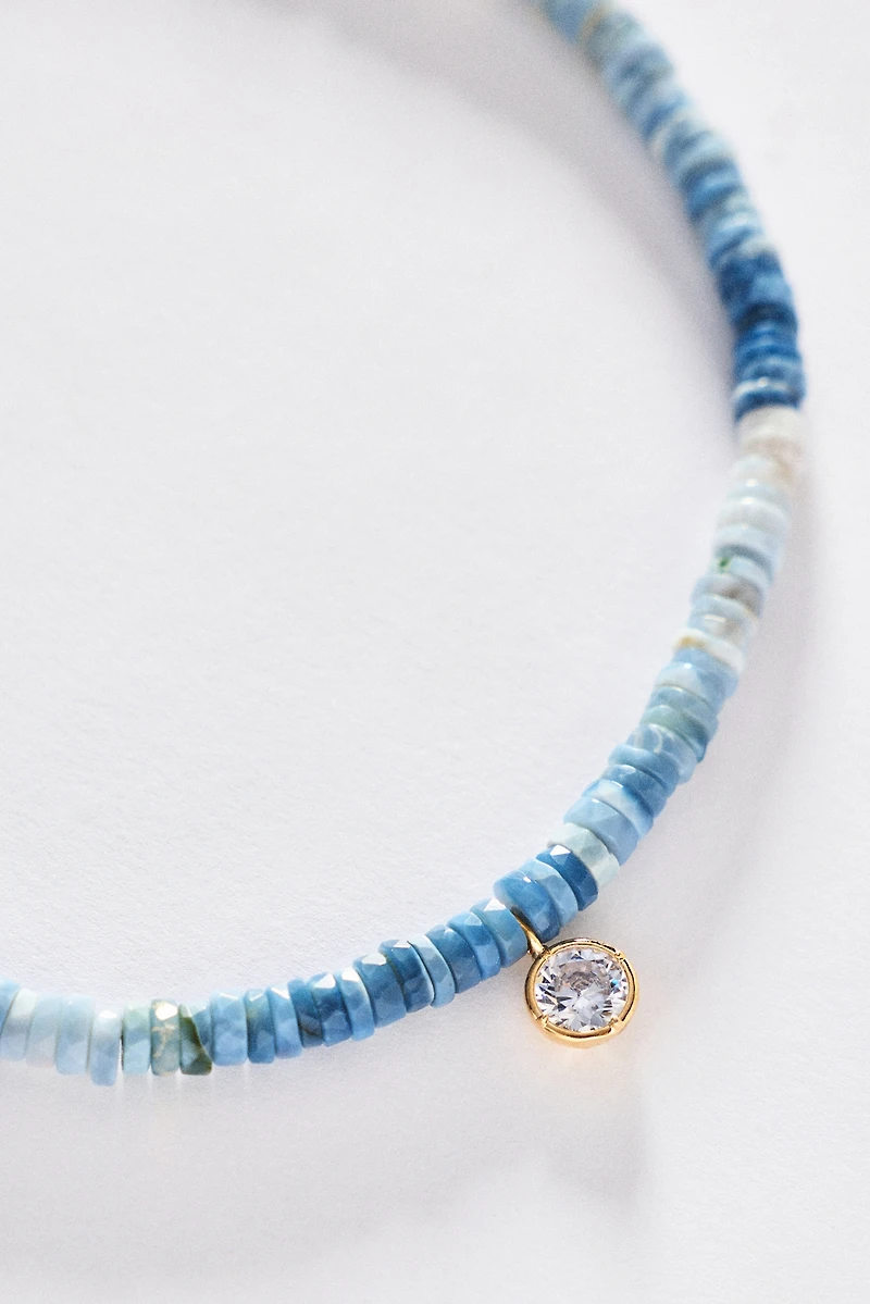 By Anthropologie Demi-Fine Beaded Crystal Necklace