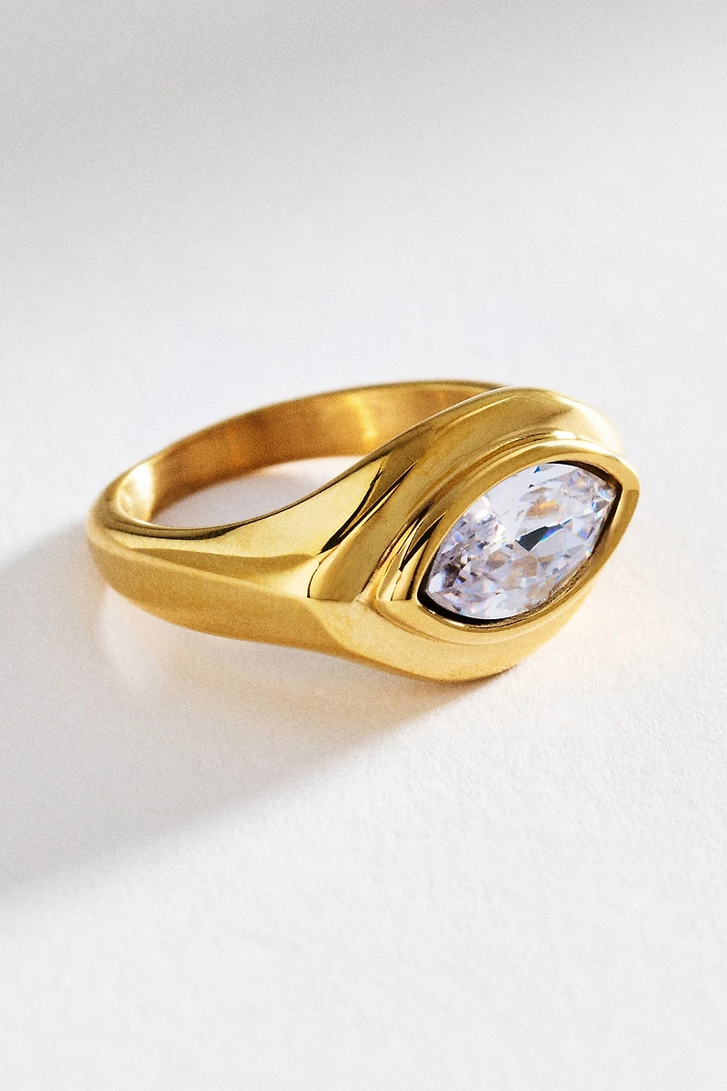 Bezel Marquise Ring